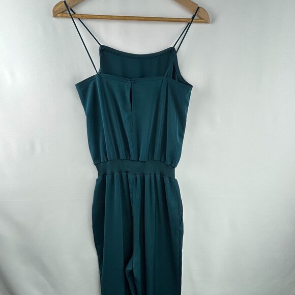 RW&CO Chic Teal Satin One-Piece Jumpsuit - X-Small XS - Picture 6 of 11